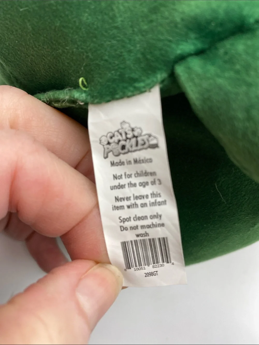 Green Avocado Cat Plush Toy - Soft Pet Play Pillow
